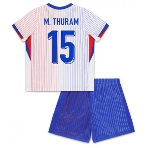 Fotbalové Dres Francie Marcus Thuram #15 Dětské Venkovní Oblečení ME 2024 Krátký Rukáv (+ trenýrky)